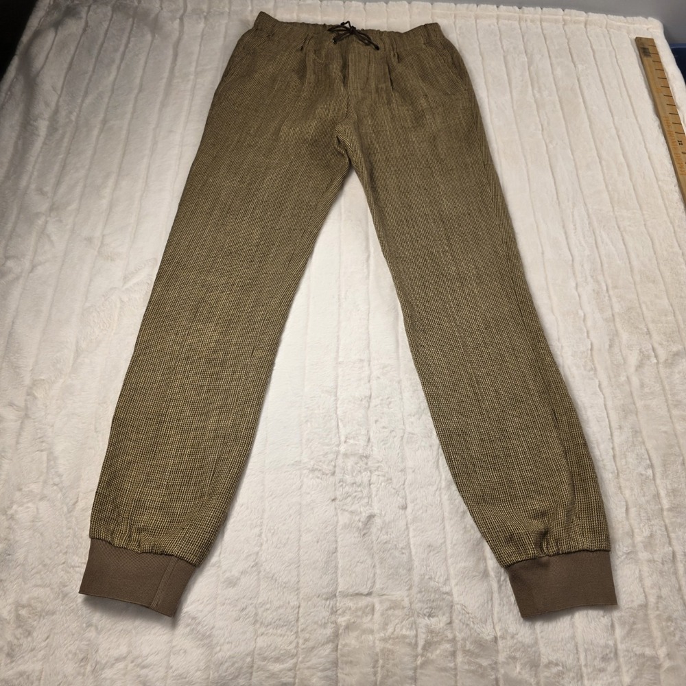 Ralph Lauren Purple Label Arsenia Tick Weave Tweed Jogger Pants Womens 8 $1290